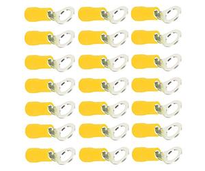 Mintice 100 Jaune Anneau en cuivre connecteur Terminal isolé 10-12 GA Fil à sertir kit de câble à sertir électrique Outil Rapide M5