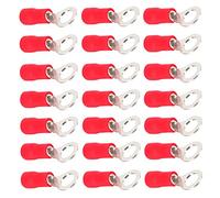Mintice 100 Rouge Anneau en cuivre connecteur Terminal isolé 16-22 GA Fil à sertir kit de câble à sertir électrique Outil Rapide M5