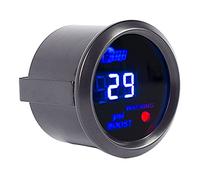 Mintice™ 2" 52mm Noir Voiture Moteur Numérique Lumière Bleue de LED Psi Manomètre Turbo Mètre Jauge