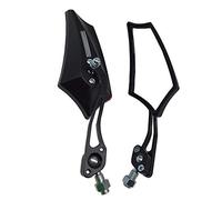 Mintice 2 Pièces Noir Universel Rétroviseur Latéral de Moto Miroir Scooter Rétroviseurs Latéraux 8mm / 10mm Bicyclette Vélo