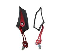 Mintice 2 Pièces Rouge Universel Rétroviseur Latéral de Moto Miroir Scooter Rétroviseurs Latéraux 8mm / 10mm Boulons Filetés Bicyclette Vélo Sport