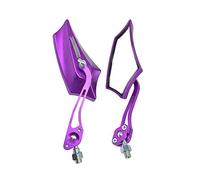 Mintice 2 Pièces Violet Universel Rétroviseur Latéral de Moto Miroir Scooter Rétroviseurs Latéraux 8mm / 10mm Bicyclette Vélo