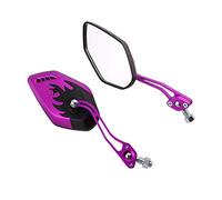 Mintice 2 Pièces Violet Universel Rétroviseur Latéral Moto Miroir Scooter | Rétroviseurs Latéraux Rotation Réglable Extrémité du Guidon Sport