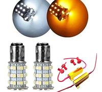 Mintice™ 2 X 1157 Basculement Ambre Blanc Double Couleur Ampoule à LED Clignotant Résistances