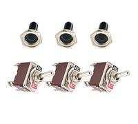 Mintice 3 X Interrupteur Inverseur à Bascule Levier en Métal ON/OFF 4 Terminal Pin DPST Poids Lourd 20A 125V 15A 250V Voiture Moto bouton casquette