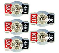 Mintice 5 X Interrupteur Inverseur à Bascule Levier en Métal ON/OFF 2 Terminal Pin SPST Poids Lourd 20A 125V 15A 250V Voiture Moto