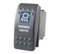 Mintice™ Interrupteur à Bascule Commutateur Lampe Lumière LED Bleu 12V 20A pour Voiture Bateau Moto (Awning Light)