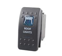 Mintice™ Interrupteur à Bascule Commutateur Lampe Lumière LED Bleu 12V 20A pour Voiture Bateau Moto (Roof Light)