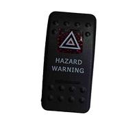Mintice™ Interrupteur à Bascule Commutateur Lampe Lumière LED Rouge 12V 20A pour Voiture Bateau Moto (Hazard Warning Light)
