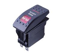 Mintice™ Interrupteur à Bascule Commutateur Lampe Lumière LED Rouge 12V 20A pour Voiture Bateau Moto (Rear Light)