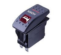 Mintice™ Interrupteur à Bascule Commutateur Lampe Lumière LED Rouge 12V 20A pour Voiture Bateau Moto (Horn Light)