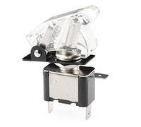 Mintice™ Interrupteur Commutateur à Bascule Levier SPST ON/OFF Couvercle Blanc Lumière LED 20A 12V pour Voiture Camion Bateau Moto