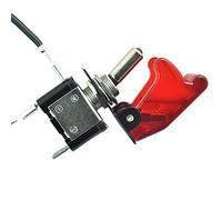 Mintice™ Interrupteur Commutateur à Bascule Levier SPST ON/OFF Couvercle Rouge Lumière LED 20A 12V pour Voiture Camion Bateau Moto