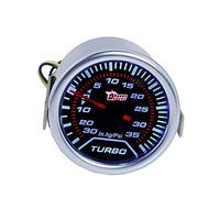 Mintice Jauge de Turbo Boost électrique Lumière LED Blanc Jauge de Turbo Pression PSI Outil Numérique Instrument de Mètre 2" 52mm Fumée Teinte Len