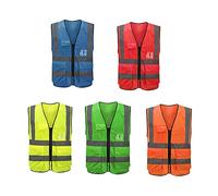 Mintice vert profond réfléchissant sécurité sûreté gilet haute visibilité équipement Travail Bande veste brillant sport gilet ceinture corps Ajustable Attention