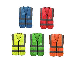 Mintice vert profond réfléchissant sécurité sûreté gilet haute visibilité équipement Travail Bande veste brillant sport gilet ceinture corps Ajustable Attention