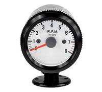 Mintice™ Voiture Moteur Véhicule Visage Noir 2" 52mm Aiguille Jauge de tachymètre mètre jauge Lumière LED