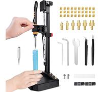 Mintion Nutopress Pro Machine de pressage verticale avec fer à souder 90 W, pointes M2-M8, 30 écrous en laiton filetés pour pièce imprimée 3D