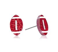Mintolex Boucles d'oreilles à tige en acrylique pailleté pour femme - Pour le jour du match, la semaine spirituelle, l'automne, le football, les mamans, la rentrée scolaire, les enseignants, Acrylique