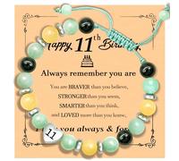 mintolex Bracelet d'anniversaire pour fille, bracelet en forme de cœur et chiffres pour ma fille, petite-fille, nièce, amis, bijoux cadeaux pour fille, 11 ans