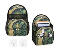 Mintoprints Astrology Moon Lot de 2 sacs de rangement muraux à suspendre avec poche en tissu pour la cuisine, la salle de bain