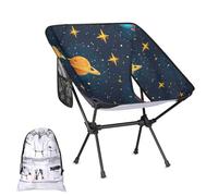 Mintoprints Chaise de camping avec système solaire galaxie et planète, légère, portable, compacte pour l'extérieur, les voyages, la plage, la randonnée