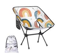 Mintoprints Chaise de camping bohème arc-en-ciel abstraite, légère, pliable, portable, compacte pour l'extérieur, les voyages, la plage, la randonnée
