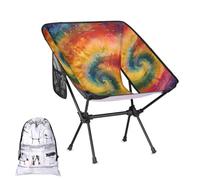 Mintoprints Chaise de camping colorée bohème arc-en-ciel légère pliable portable compacte pour l'extérieur, les voyages, la plage, la randonnée