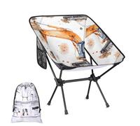 Mintoprints Chaise de camping légère et compacte pour excavatrice de voiture, portable, compacte pour l'extérieur, les voyages, la plage, la randonnée
