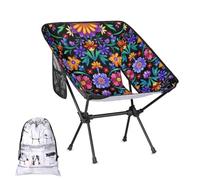 Mintoprints Chaise de camping mexicaine florale bohème légère pliable portable compacte pour l'extérieur, les voyages, la plage, la randonnée