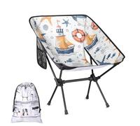 Mintoprints Chaise de camping nautique, océan, coquillage, plage, étoile de mer, chaise pliante légère, portable, compacte pour l'extérieur, les voyages, la plage, la randonnée