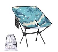 Mintoprints Chaise de camping requin bleu océan, légère, pliable, portable, compacte pour l'extérieur, les voyages, la plage, la randonnée