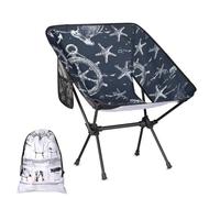Mintoprints Chaise de camping vintage ancre étoile de mer nautique rétro légère chaise pliante portable compacte pour l'extérieur, les voyages, la plage, la randonnée