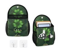 Mintoprints Clover Leaf Flower Sac de rangement mural à suspendre avec poche pour salle de bain, cuisine, chambre à coucher