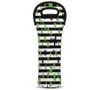 Mintoprints Clover Sac fourre-tout en néoprène pour bouteille de vin Motif trèfle irlandais Pour voyage, pique-nique, fête