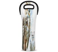Mintoprints Cool Bird Sac fourre-tout en néoprène pour bouteille de vin Motif hibou Pour voyage, pique-nique, fête