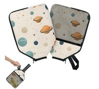 Mintoprints Cute Space Planet Housse de protection pour raquette de pickleball avec poche et sangle de poignée Compatible avec la plupart des raquettes