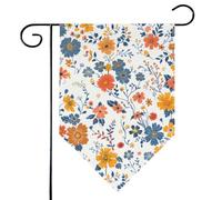 Mintoprints Drapeau de jardin à fleurs sauvages 30,5 x 45,7 cm double face avec plantes florales en losange pour décoration extérieure