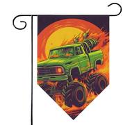 Mintoprints Drapeau de jardin amusant Monster Truck 30,5 x 45,7 cm double face pour voiture, décoration extérieure