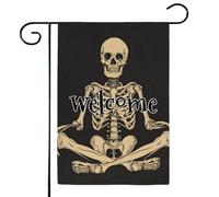 Mintoprints Drapeau de jardin amusant pour Halloween - 30,5 x 45,7 cm - Double face - Crâne en sucre - Drapeau gothique pour jardin - Décoration extérieure