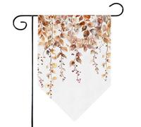 Mintoprints Drapeau de jardin avec feuilles d'automne 30,5 x 45,7 cm double face aquarelle feuilles d'automne pastille drapeau de jardin pour cour décoration extérieure