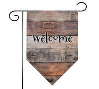 Mintoprints Drapeau de jardin en bois avec motif vieille porte de grange 30,5 x 45,7 cm, double face, motif losange, décoration extérieure