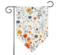 Mintoprints Drapeau de jardin floral sauvage 30,5 x 45,7 cm double face plantes sauvages pastille drapeau de jardin pour cour décoration extérieure