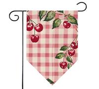 Mintoprints Drapeau de jardin rose 30,5 x 45,7 cm double face à carreaux roses pour décoration extérieure de cour