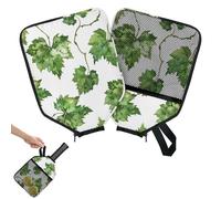 Mintoprints Housse de pagaie de pickleball avec poche et sangle de poignée - Compatible avec la plupart des raquettes - Feuilles de raisin