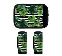 Mintoprints Lot de 2 housses de poignée de bagage pour la Saint-Patrick - Accessoires de voyage pour avion, aéroport, trèfle et feuilles