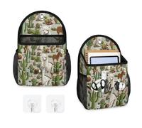 Mintoprints Lot de 2 sacs de rangement muraux à suspendre en forme de lama avec poche en tissu pour cuisine, salle de bain