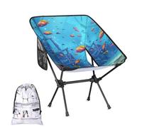Mintoprints Ocean Fish Chaise de camping sous-marine légère pliante portable compacte pour l'extérieur, les voyages, la plage, la randonnée