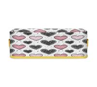 Mintoprints Paniers à papier toilette en forme de cœurs pour salle de bain, panier à papier de rangement en tissu pour réservoir de toilette, petit panier décoratif romantique pour la Saint-Valentin