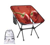 Mintoprints Red Chilli Pepper Tabasco Chilli Chaise de camping légère et pliable portable compacte pour l'extérieur, les voyages, la plage, la randonnée